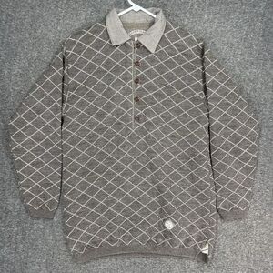 Blue Willi's Sweater Pullover Knit‎ Mens S Gray Wool Cotton Grandpa henley